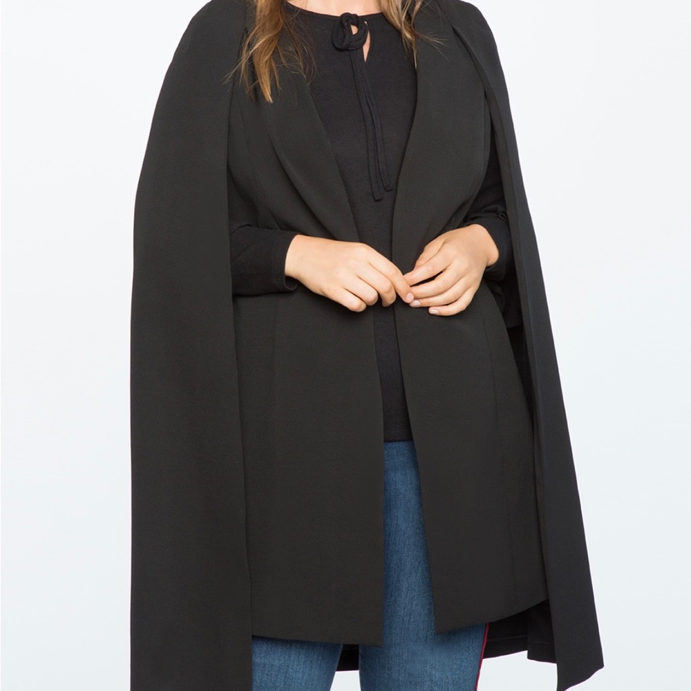 Eloquii below the knee cape blazer